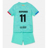 Barcelona Raphinha Belloli #11 Tredje trøje Børn 2023-24 Kortærmet (+ Korte bukser)